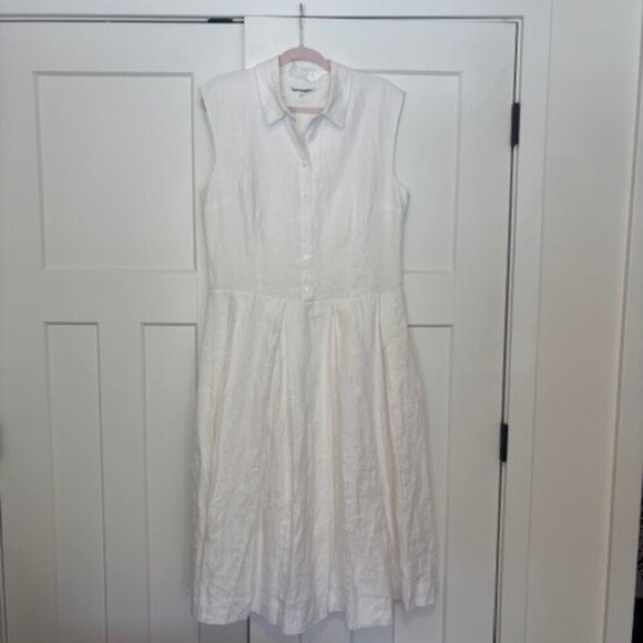NWOT REFORMATION Prim Linen Midi Dress // White // Size 12 - Picture 7 of 11